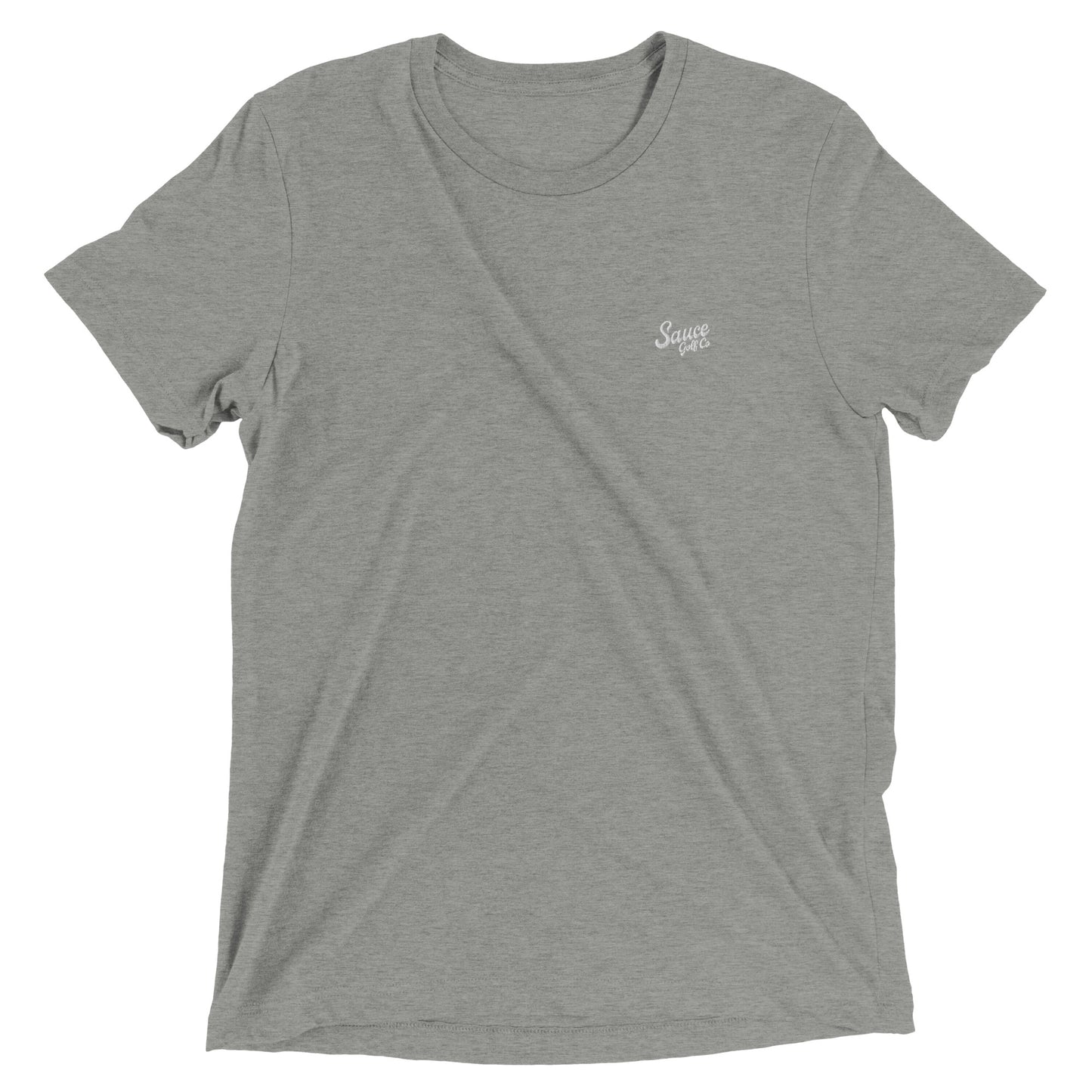 SAUCE SCRIPT Embroidered Tri-Blend T-Shirt