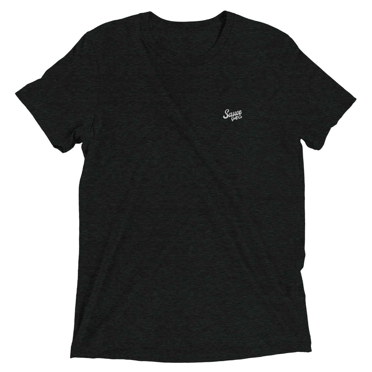 SAUCE SCRIPT Embroidered Tri-Blend T-Shirt