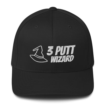 3 PUTT WIZARD Stretch Fitted Hat