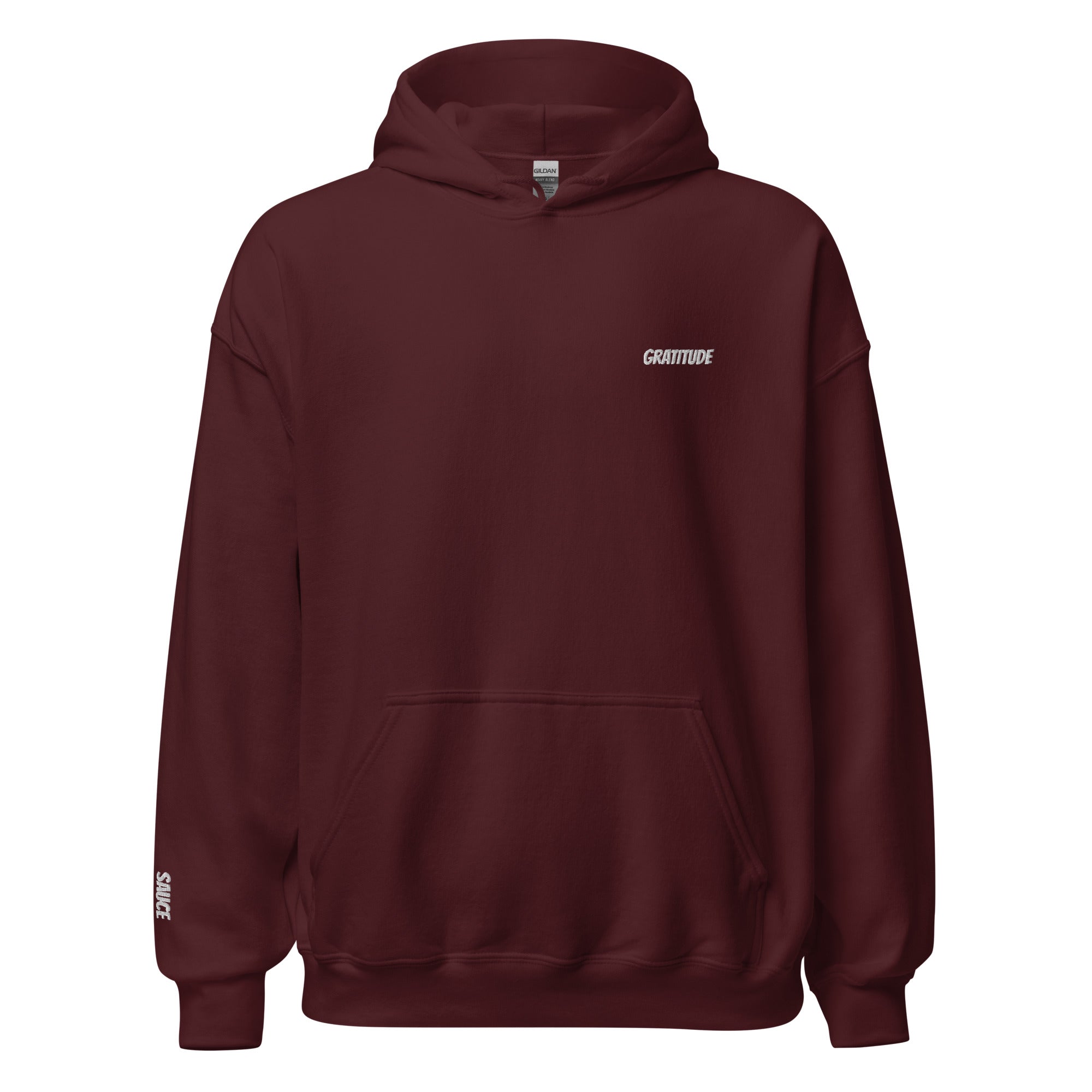 GRATITUDE Embroidered Heavyweight Hoodie Sauce Golf