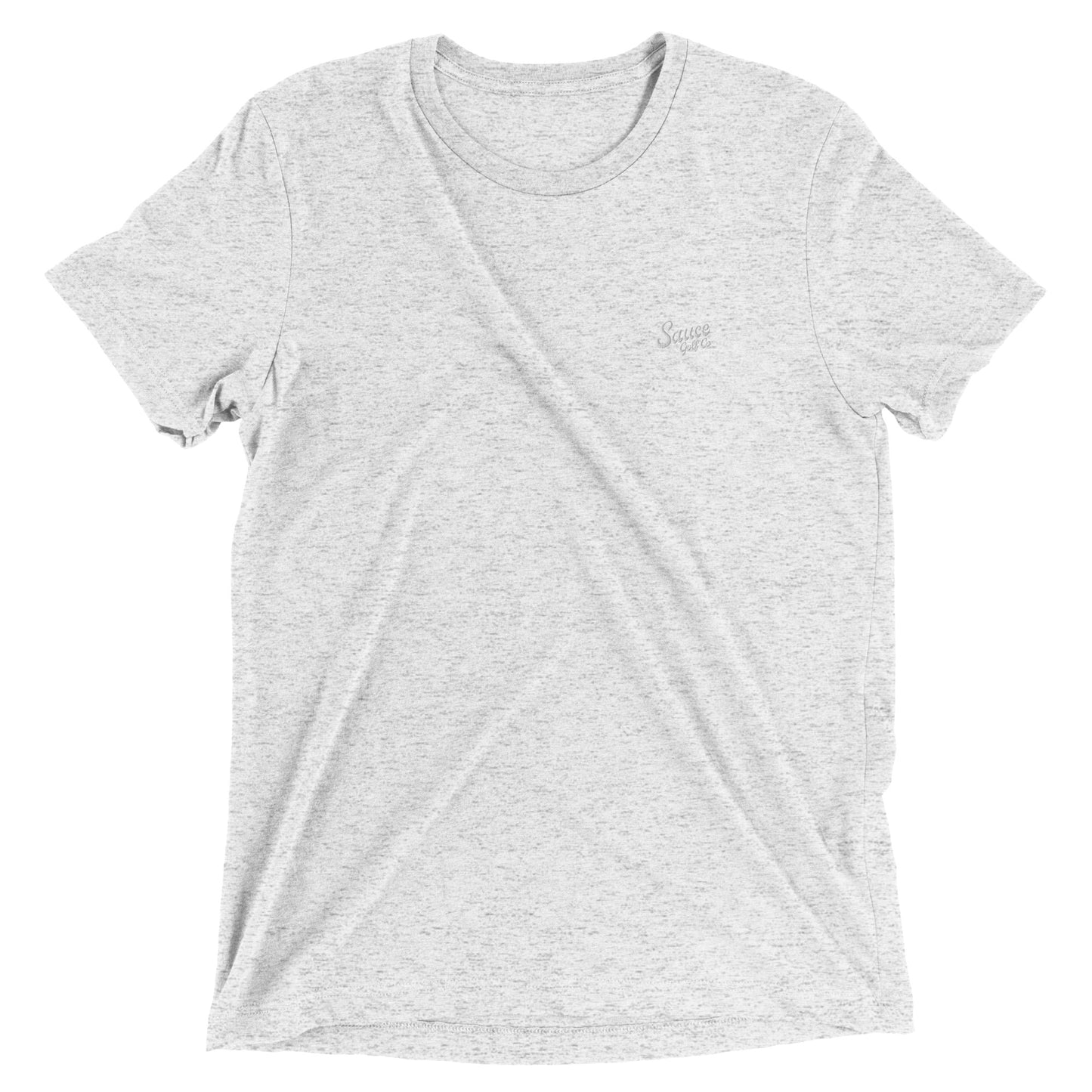 SAUCE SCRIPT Embroidered Tri-Blend T-Shirt